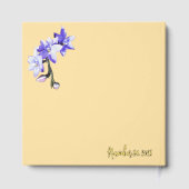 Butter Yellow & Lilac SunOrchid Photo Birthday ゲストブック (裏面)