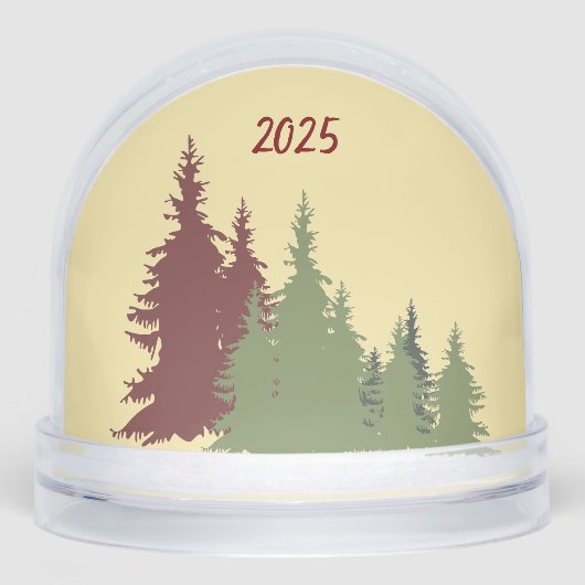 Butter Yellow Red & Green Pine Tree Christmas (正面)