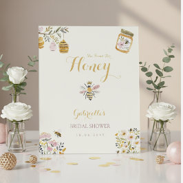 Butter Yellow She Found Her Honey Bee Bridal Party 台座サイン
