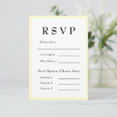 Butter Yellow Timeless Wedding RSVP (スタンド正面)