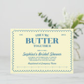 Butter Yellow Vintage Package Bridal Shower 招待状 (スタンド正面)