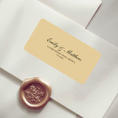Butter Yellow Wedding Return Address Label ラベル