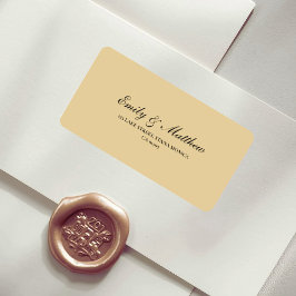 Butter Yellow Wedding Return Address Label ラベル