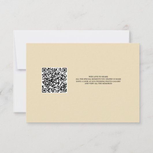 Butter Yellow Wedding Thank You Card (裏面)