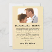 Butter Yellow Wildflowers Floral Photo Wedding サンキューカード (裏面)