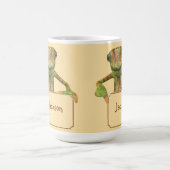 Butter Yellow with Multi-colored Patterned Lizard コーヒーマグカップ (中央)