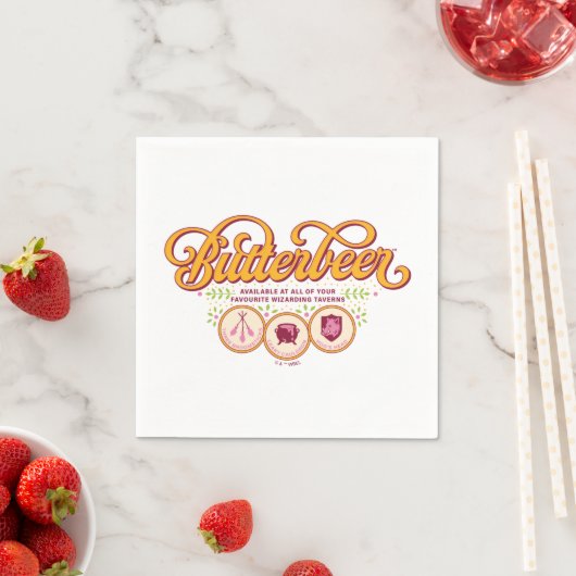BUTTERBEER™ Available At Wizarding Taverns スタンダードカクテルナプキン (インサイチュ)
