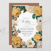 Buttercream, Soft Marigold & Blush Taupe Wedding 招待状 (正面/裏面)