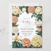 Buttercream, Vanilla Silk & Soft Apricot Wedding 招待状 (正面)