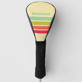 Buttercream Whisper Across Striping with Name ゴルフヘッドカバー