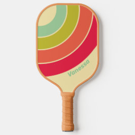 Buttercream Whisper Circle Stripe with Name ピックルボールラケット