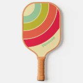 Buttercream Whisper Circle Stripe with Name ピックルボールラケット (裏面)