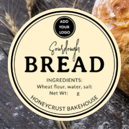 Buttercream Yellow Bakery Sourdough Bread Sticker ラウンドシール