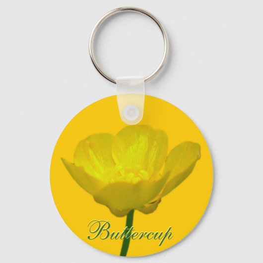 Buttercup Key Chains Yellow Wildflower Gifts キーホルダー (正面)