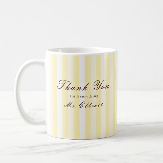 Buttercup - Personalised Thank You Teacher Mug コーヒーマグカップ (左)