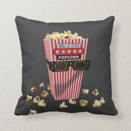 Buttered Popcorn and 3D Movie glasses クッション