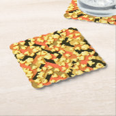  Buttered Popcorn Camouflage Art Coaster Set ペーパーコースター (アングル)