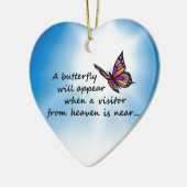 Buttereflyの天国からの訪問者 セラミックオーナメント (左)