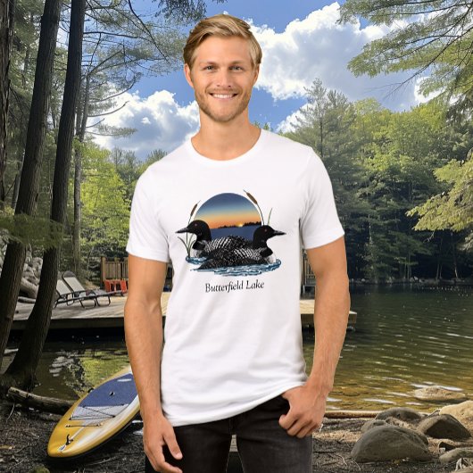Butterfield Lake Loon Pair トライブレンドTシャツ