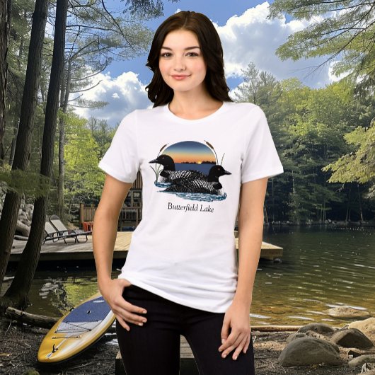 Butterfield Lake Loon Pair トライブレンドＴシャツ