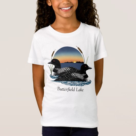 Butterfield Lake Loon Pair Tシャツ (正面)