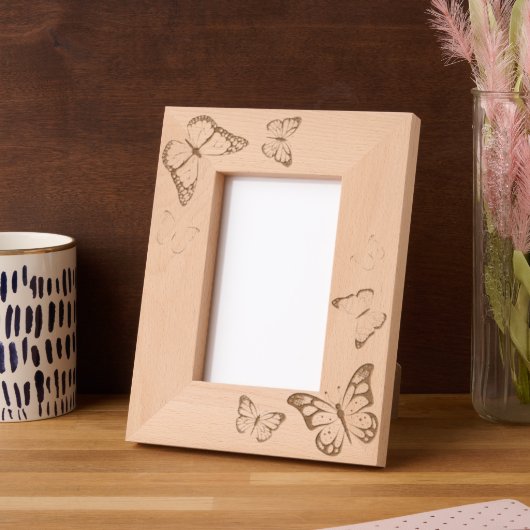 Butterflies レーザー彫刻フレーム (左)