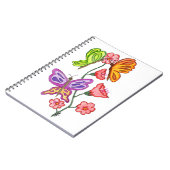 Butterflies and Flowers ノートブック (左側)