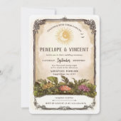 Butterflies and Mushrooms Tarot Wedding 招待状 (正面)