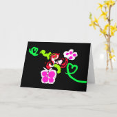 Butterflies and Roses valentine  カード (黄色い花)