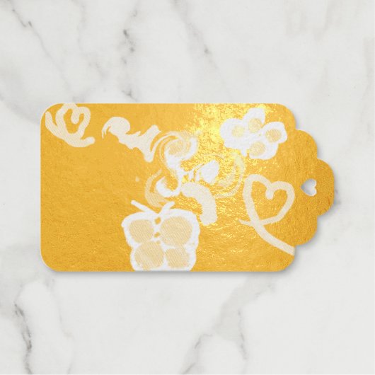 Butterflies and Roses valentine  ギフトタグ (正面 (横))