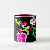 Butterflies and Roses valentine  ツートーンマグカップ (中央)