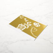 Butterflies and Roses valentine  箔シーズンポストカード (回転した状態)