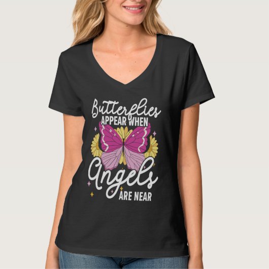 Butterflies Appear When Angels Are Near Entomology Tシャツ (正面)