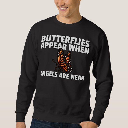 Butterflies Appear When Angels Are Near Women Cute スウェットシャツ (正面)