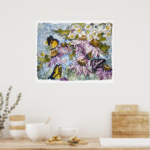 Butterflies Are Free © – 細部のアート  ポスター (キッチン)