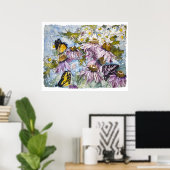 Butterflies Are Free © – 細部のアート  ポスター (ホームオフィス)