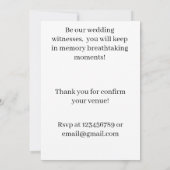 Butterflies Blue Wedding Invitation 招待状 (裏面)