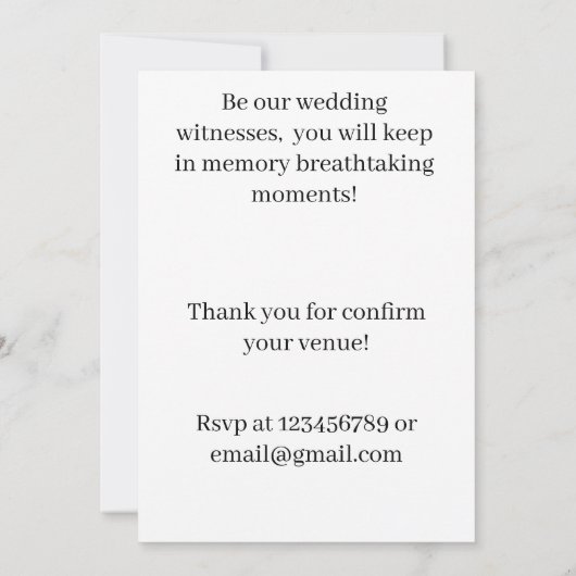 Butterflies Blue Wedding Invitation 招待状 (裏面)