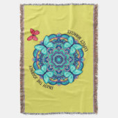 Butterflies Enjoy The Journey スローブランケット (正面縦)