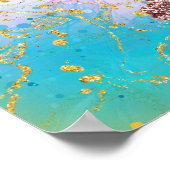 Butterflies Fairy Glitter 4th Birthday Welcome ポスター (角)