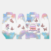Butterflies Fairy Gold Glitter 10th Birthday Party フェイバーボックス (見開き)
