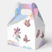 Butterflies Fairy Gold Glitter 4th Birthday Party フェイバーボックス (裏面)