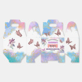 Butterflies Fairy Gold Glitter 5th Birthday Party フェイバーボックス (見開き)