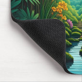 Butterflies in a Lush Jungle マウスパッド (コーナー)