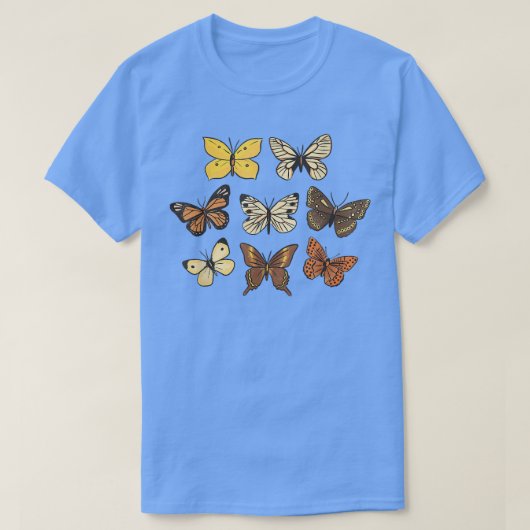Butterflies in autumn design for nature lovers tシャツ (デザイン正面)