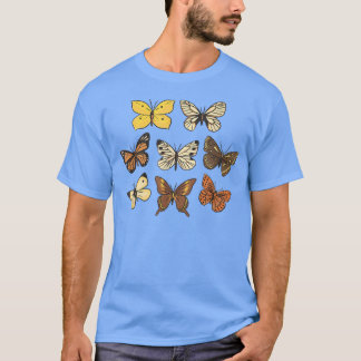 Butterflies in autumn design for nature lovers tシャツ