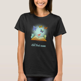 Butterflies in Book Tshirt Tシャツ