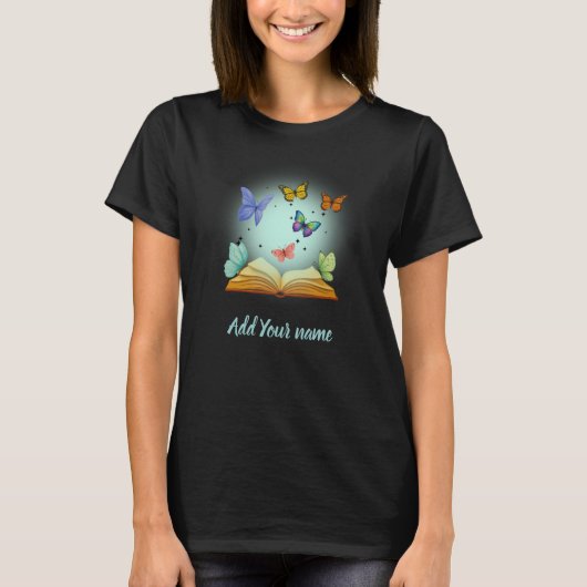 Butterflies in Book Tshirt Tシャツ (正面)