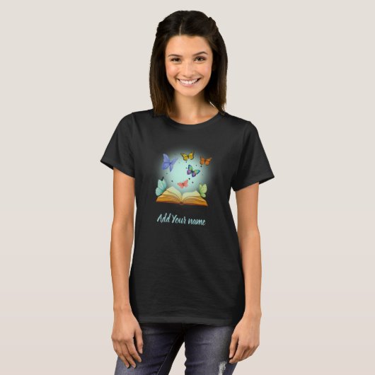 Butterflies in Book Tshirt Tシャツ (正面フル)