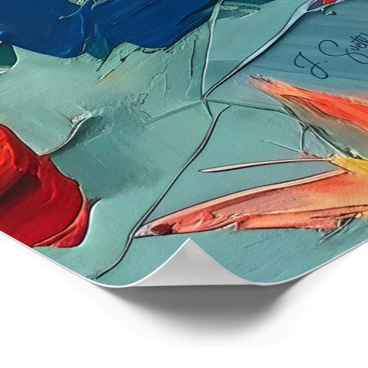 Butterflies in Motion – Expressive Abstract Flight ポスター (角)